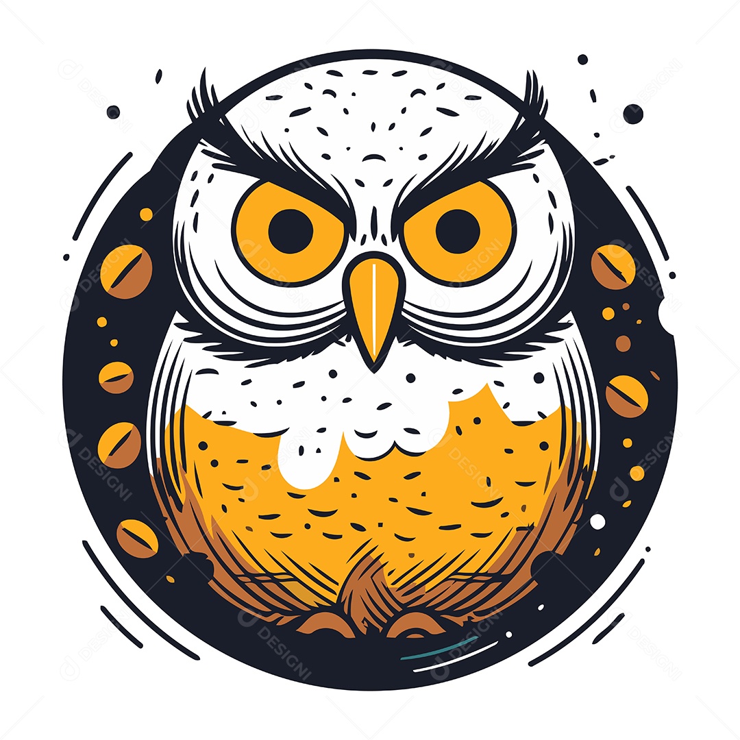 Coruja Desenho Animado Ilustração Vetor EPS
