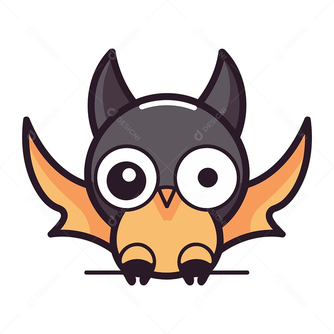 Morcego Desenho Animado Ilustração Vetor EPS