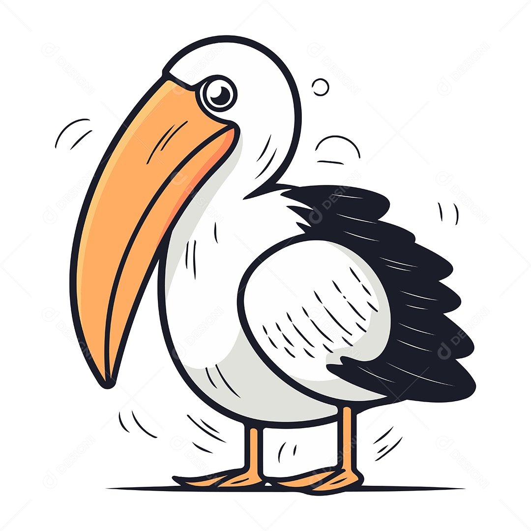 Tucano Desenho Animado Ilustração Vetor EPS