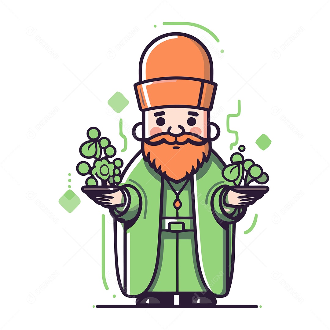 Padre Desenho Animado Ilustração Vetor EPS