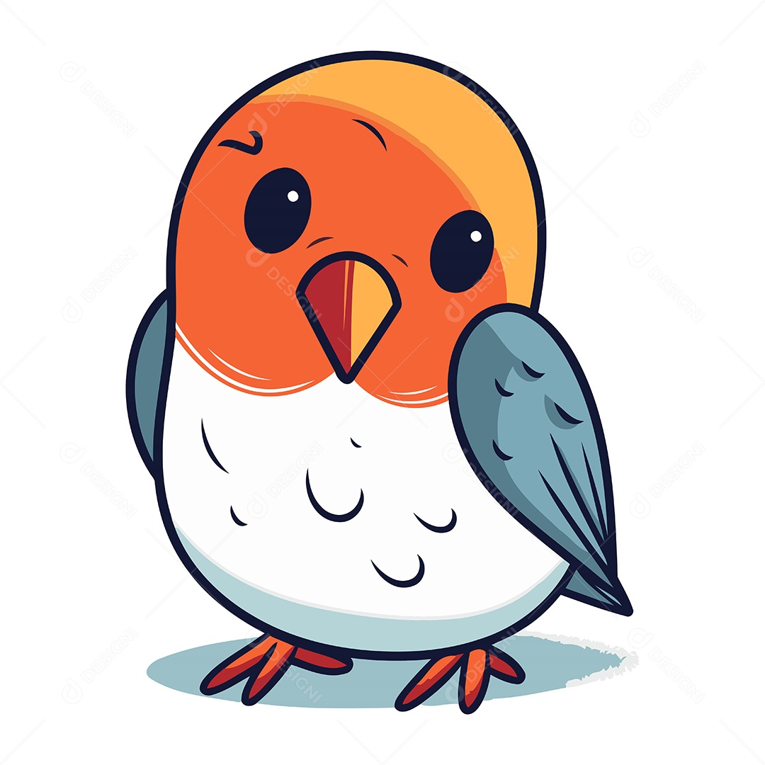 Pássaro Desenho Animado Ilustração Vetor EPS
