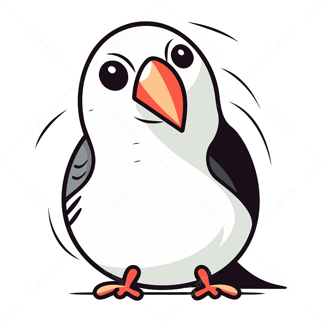 Pássaro Desenho Animado Ilustração Vetor EPS