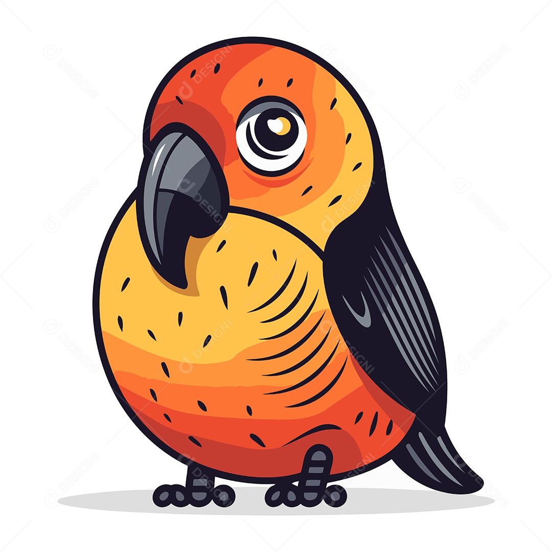 Pássaro Desenho Animado Ilustração Vetor EPS