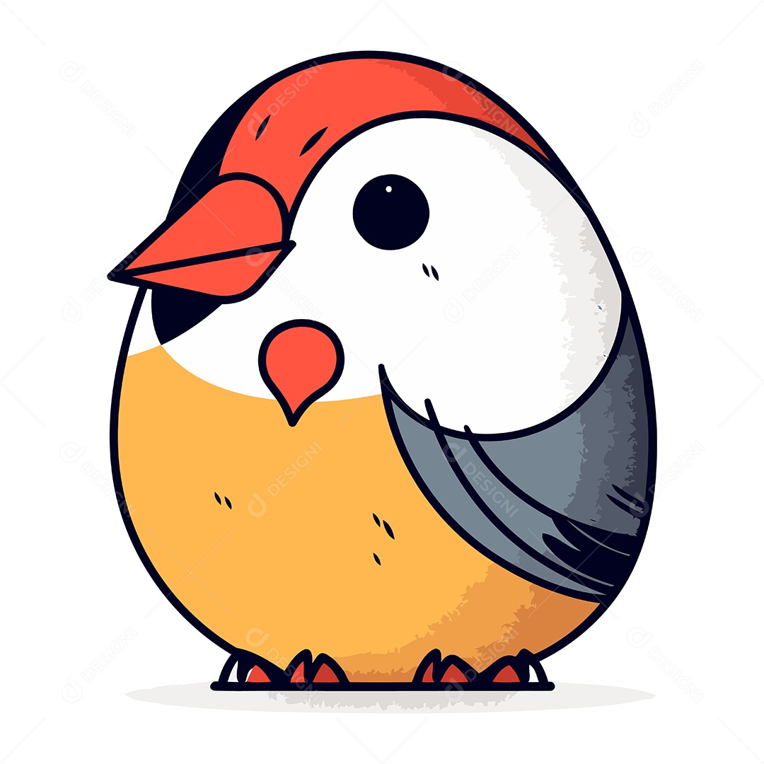 Pássaro Desenho Animado Ilustração Vetor EPS