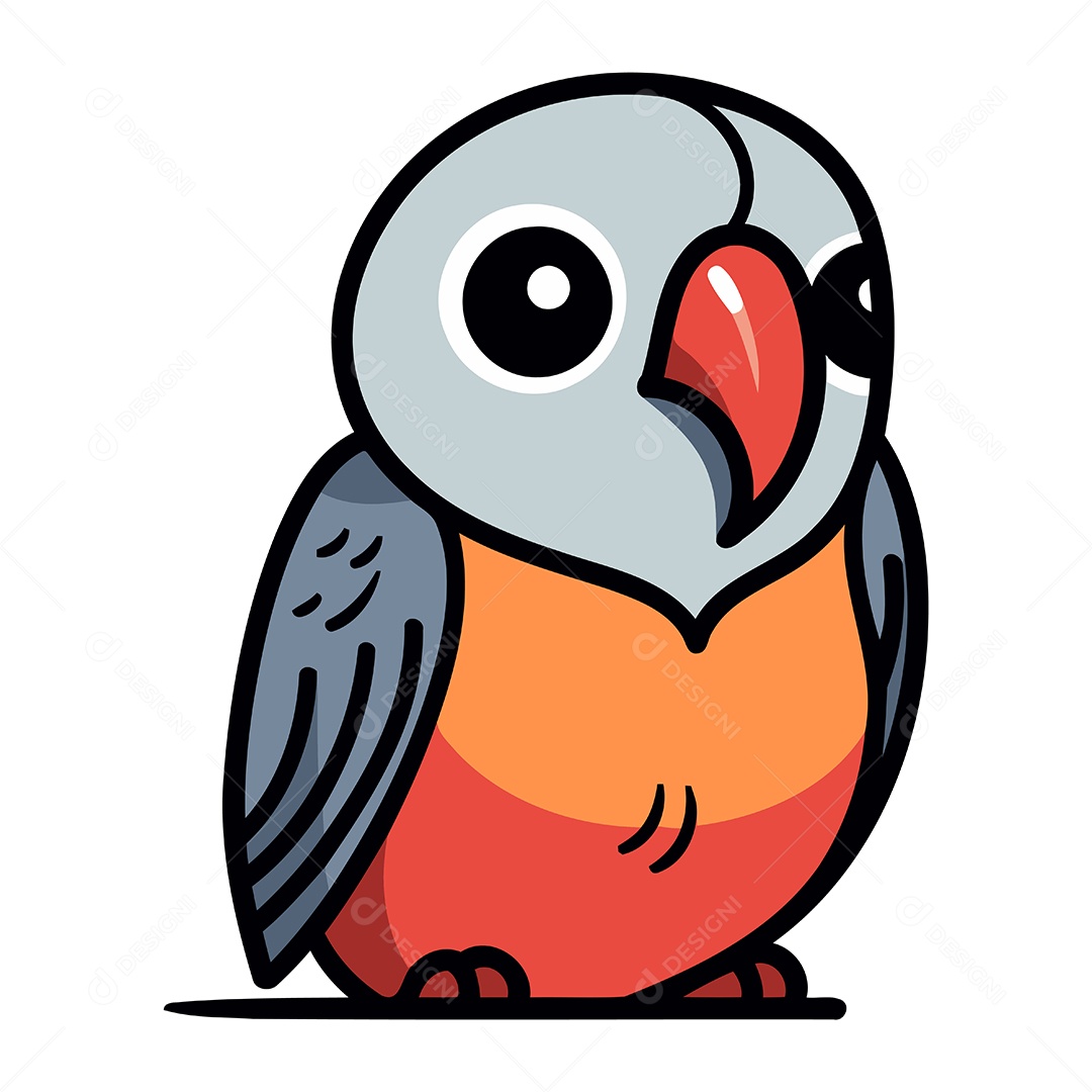 Pássaro Desenho Animado Ilustração Vetor EPS