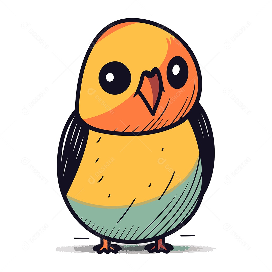 Pássaro Desenho Animado Ilustração Vetor EPS