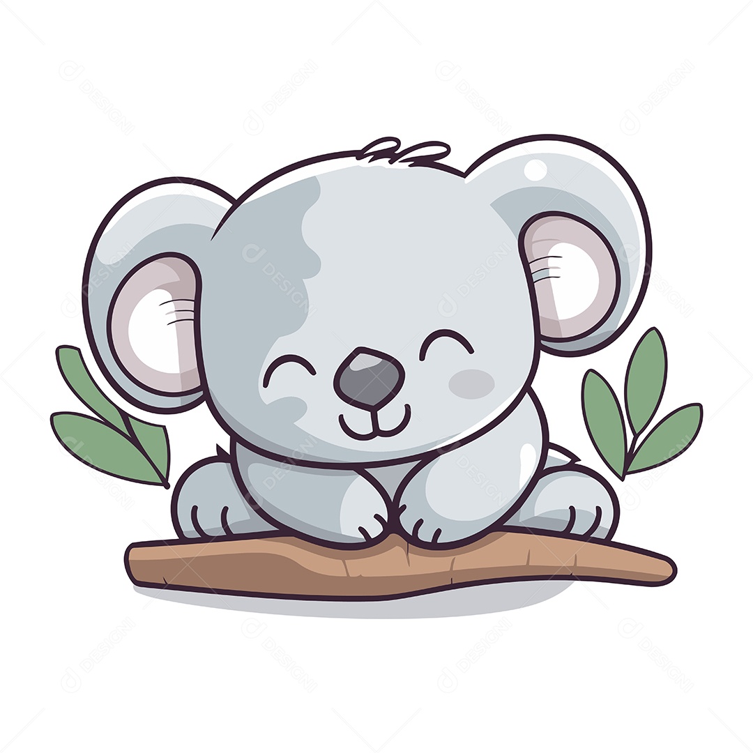 Coala Desenho Animado Ilustração Vetor EPS