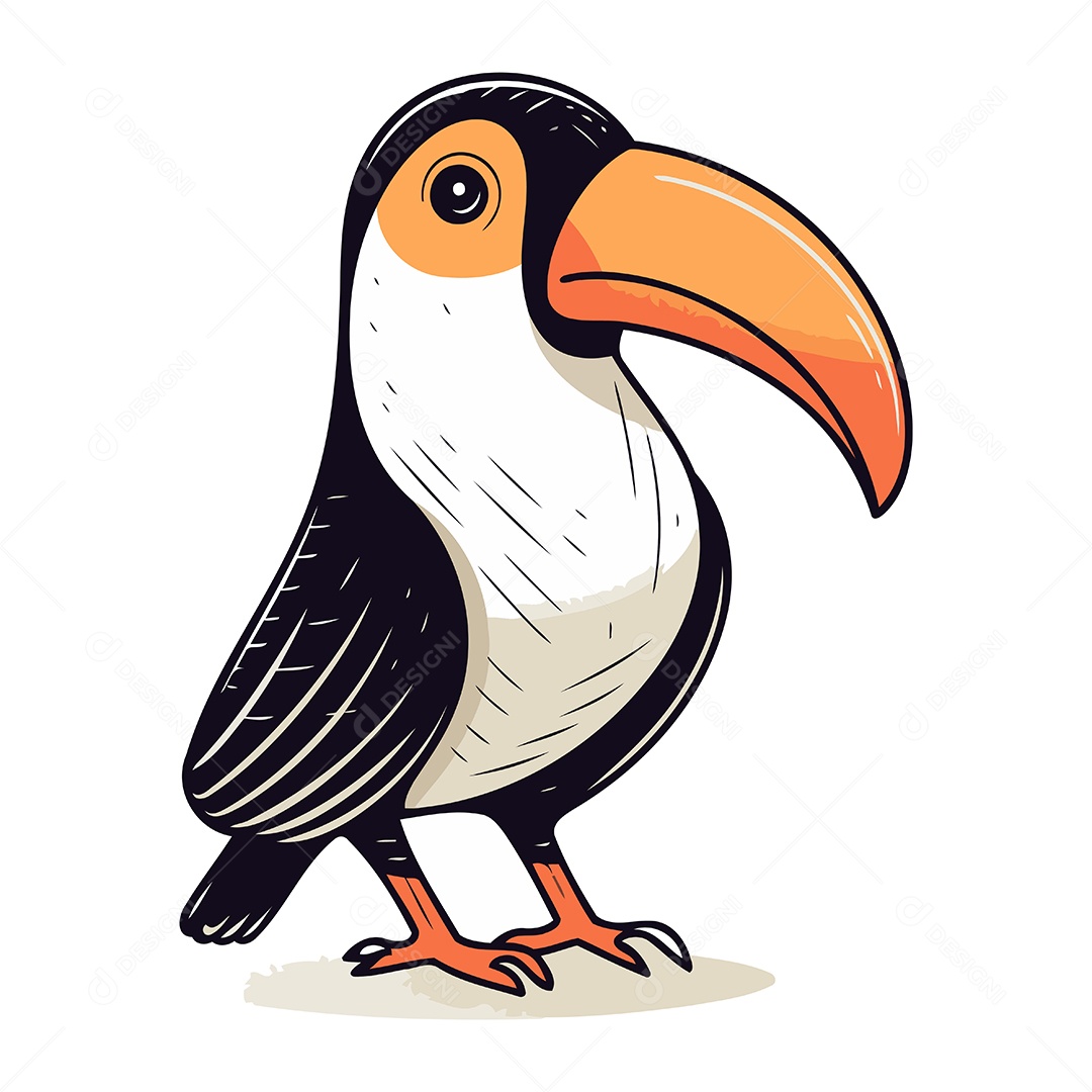 Pássaro Desenho Animado Ilustração Vetor EPS