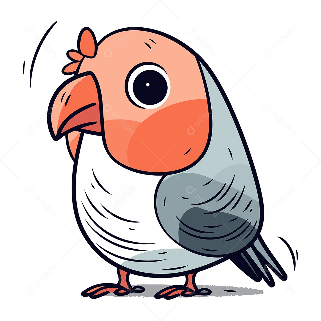 Pássaro Desenho Animado Ilustração Vetor EPS