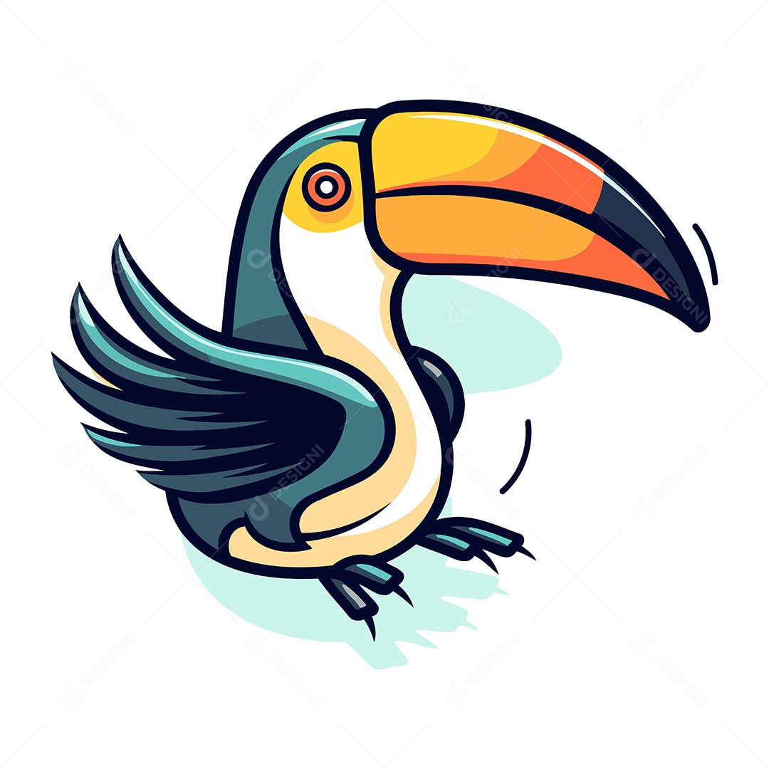 Pássaro Desenho Animado Ilustração Vetor EPS