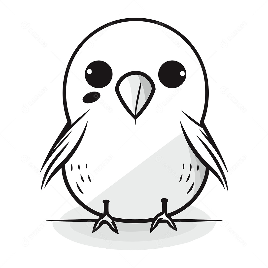 Pássaro Desenho Animado Ilustração Vetor EPS