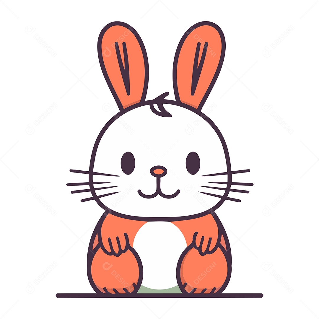 Coelho Desenho Animado Ilustração Vetor EPS