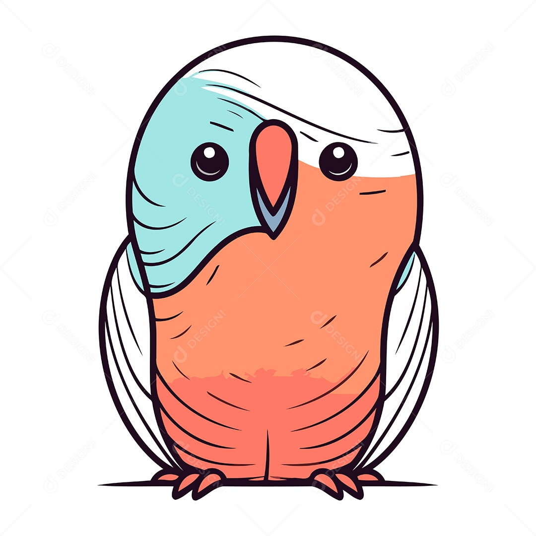 Pássaro Desenho Animado Ilustração Vetor EPS