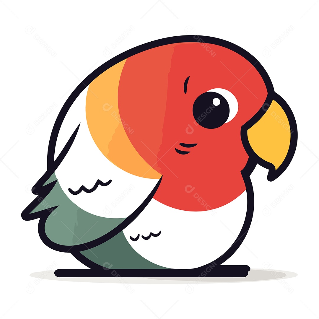 Pássaro Desenho Animado Ilustração Vetor EPS