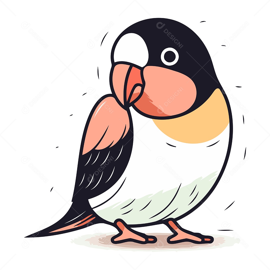 Pássaro Desenho Animado Ilustração Vetor EPS