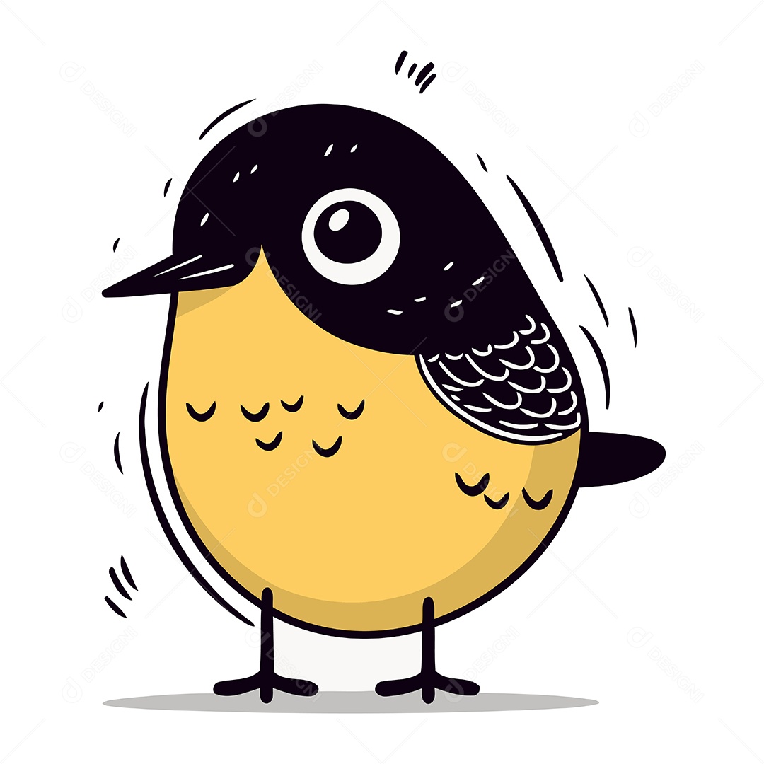 Pássaro Desenho Animado Ilustração Vetor EPS