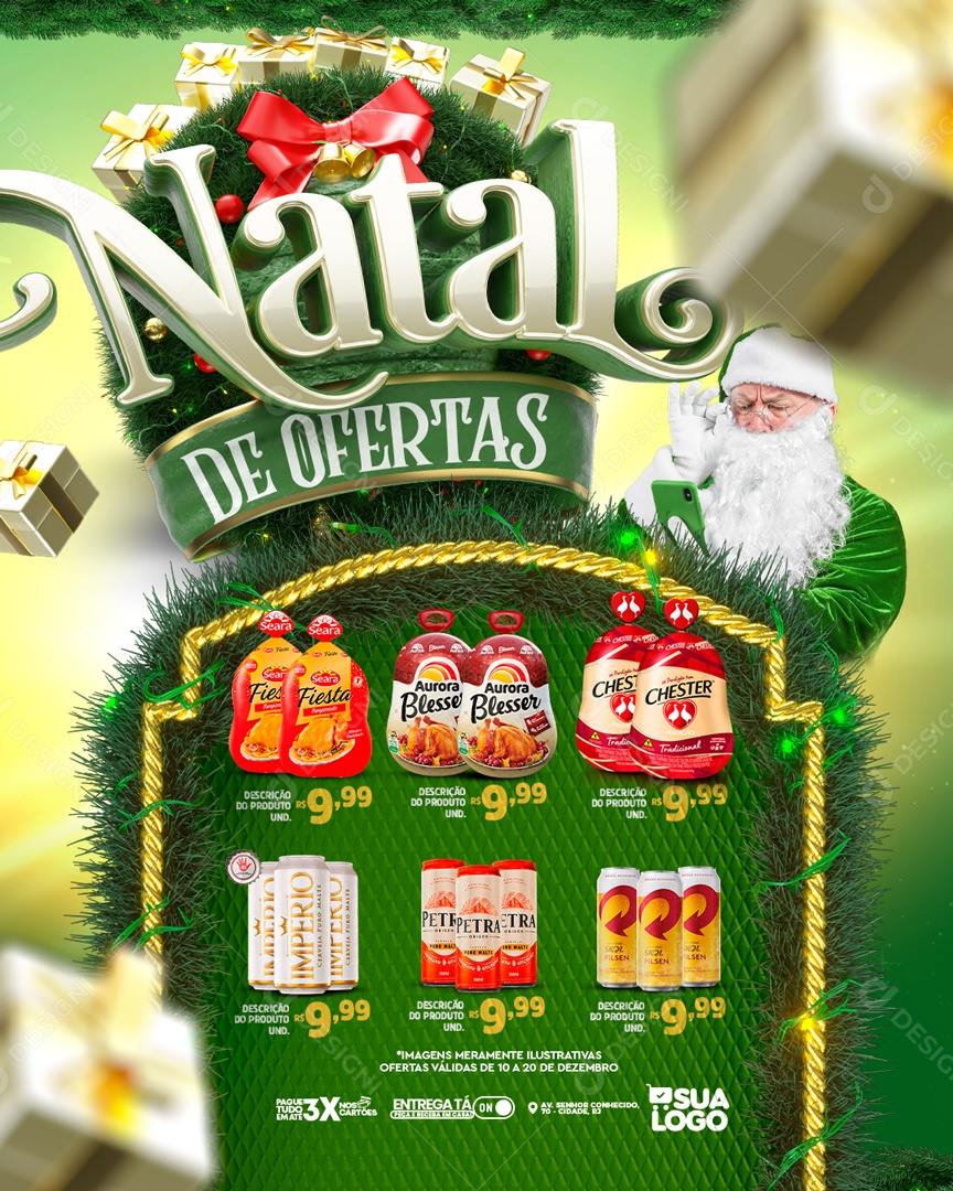 Encartes Natal De Ofertas Social Media PSD Editável