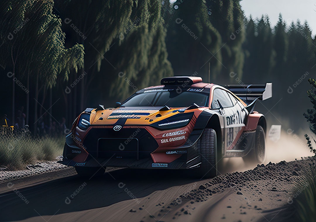 Carro rally ultra realista hiper