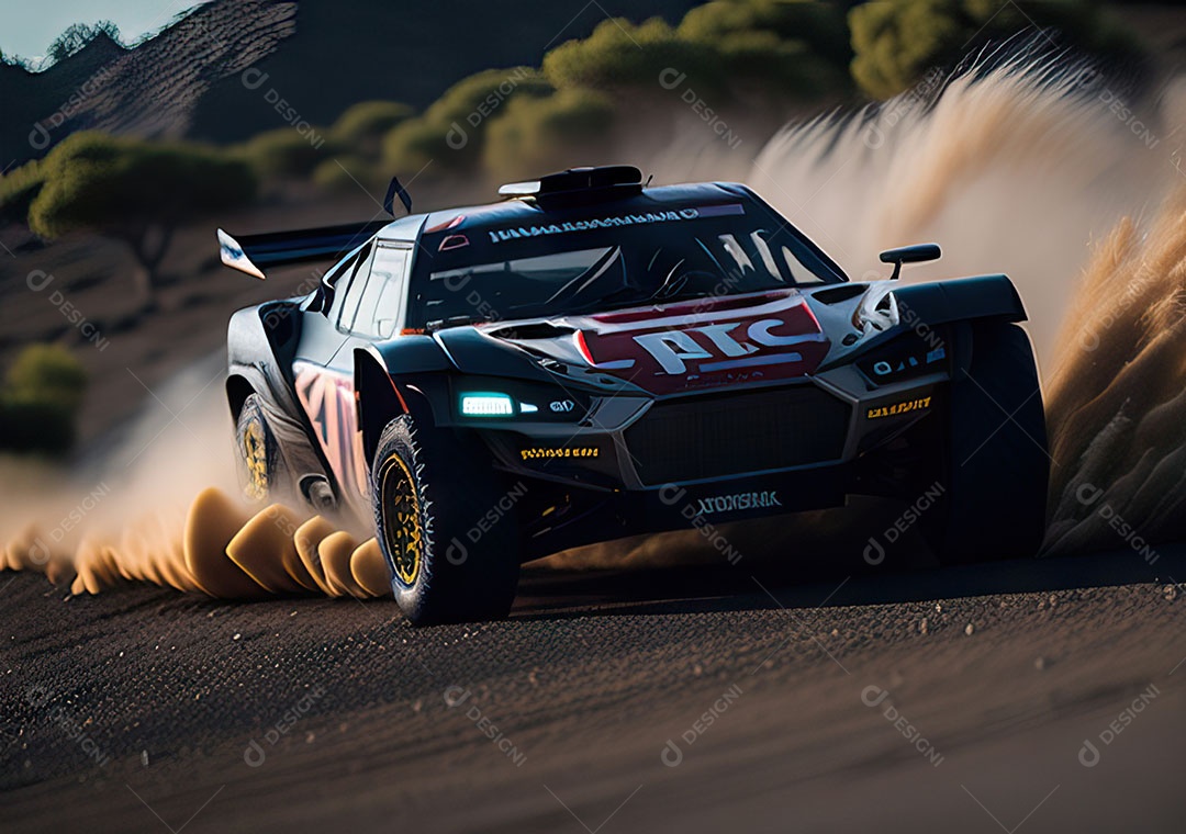 Carro rally ultra realista hiper