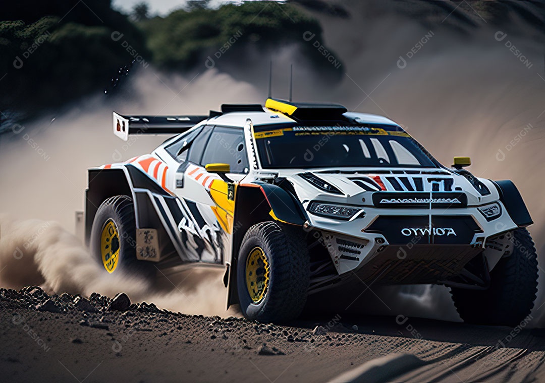 Carro rally ultra realista hiper
