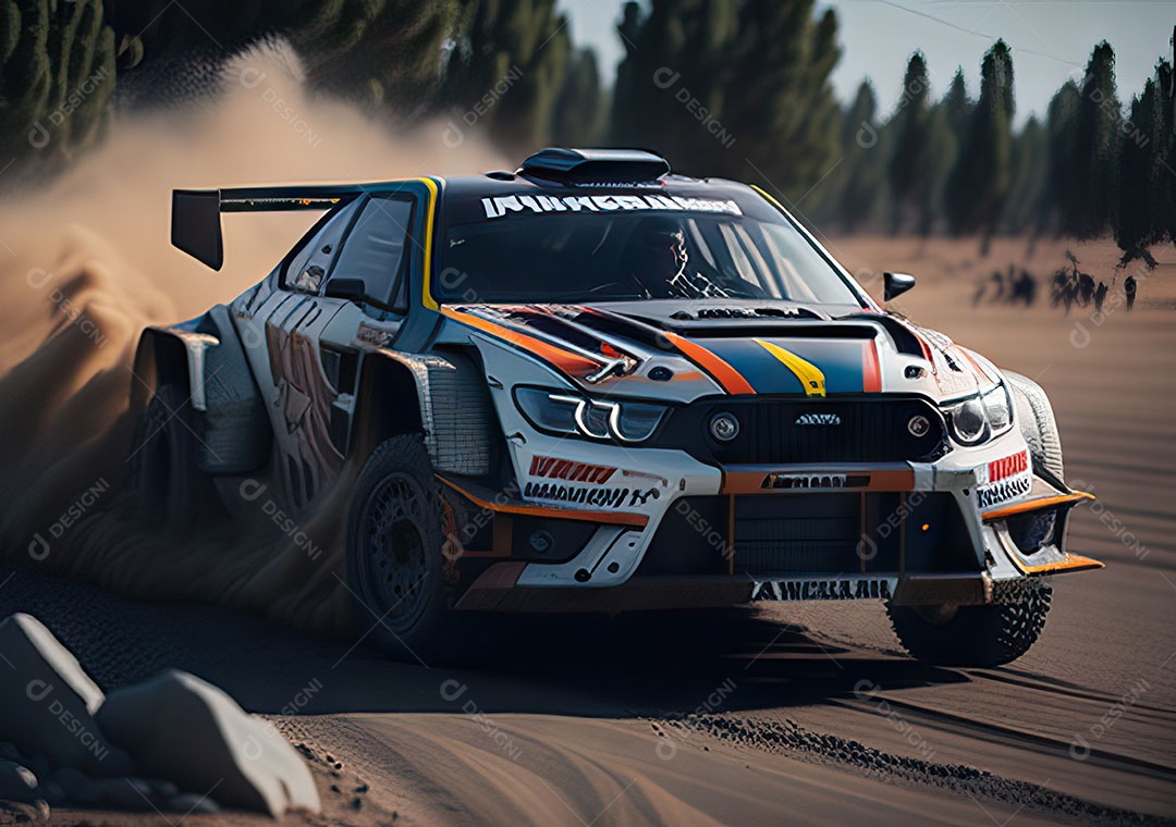 Carro rally ultra realista hiper