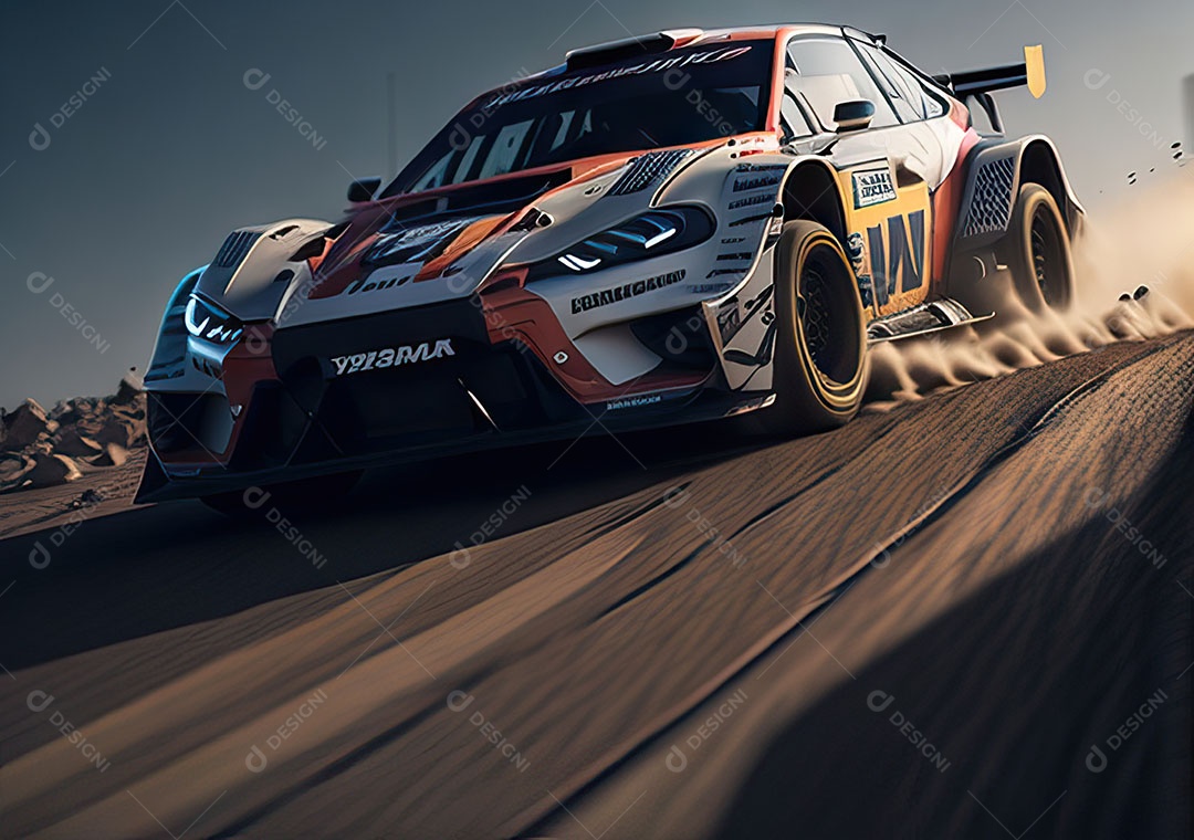 Carro rally ultra realista hiper