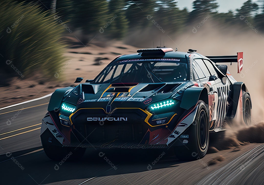 Carro rally ultra realista hiper