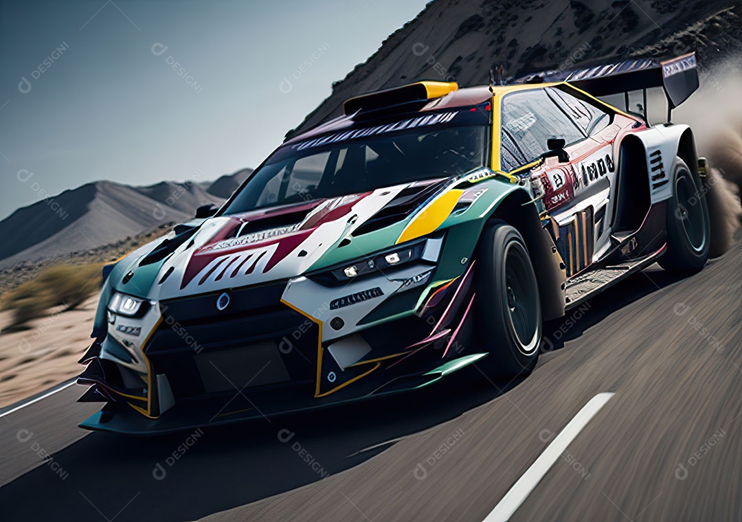 Carro rally ultra realista hiper