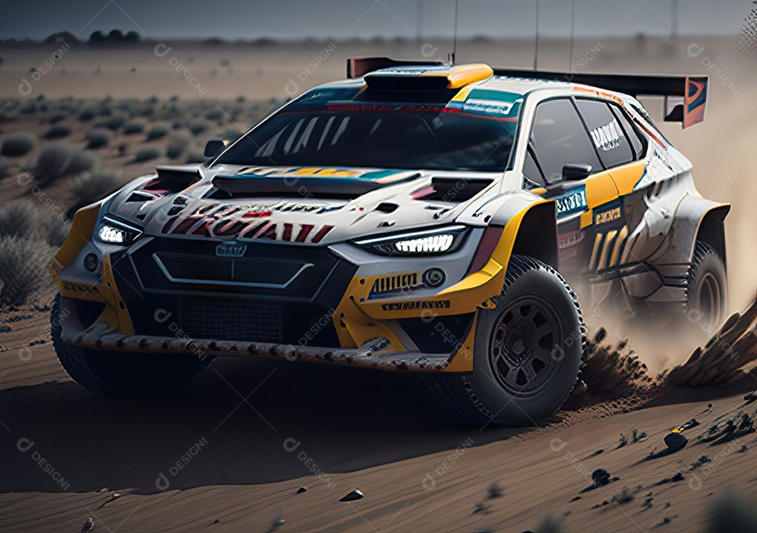 Carro rally ultra realista hiper