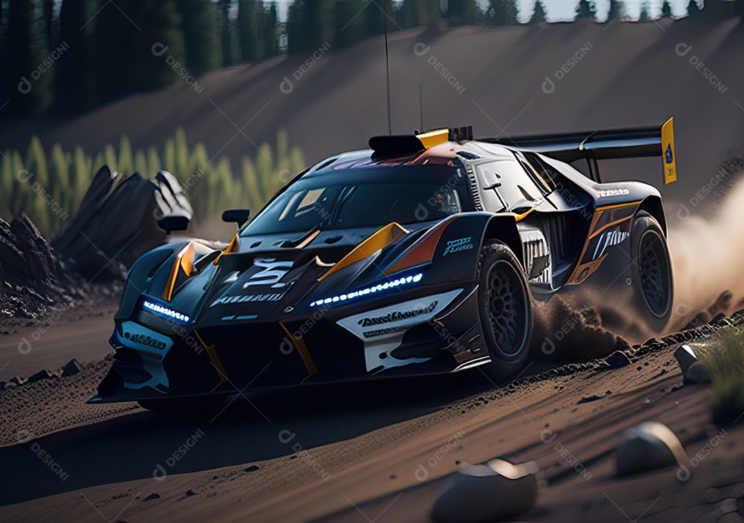 Carro rally ultra realista hiper