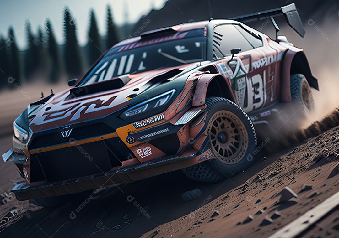 Carro rally ultra realista hiper