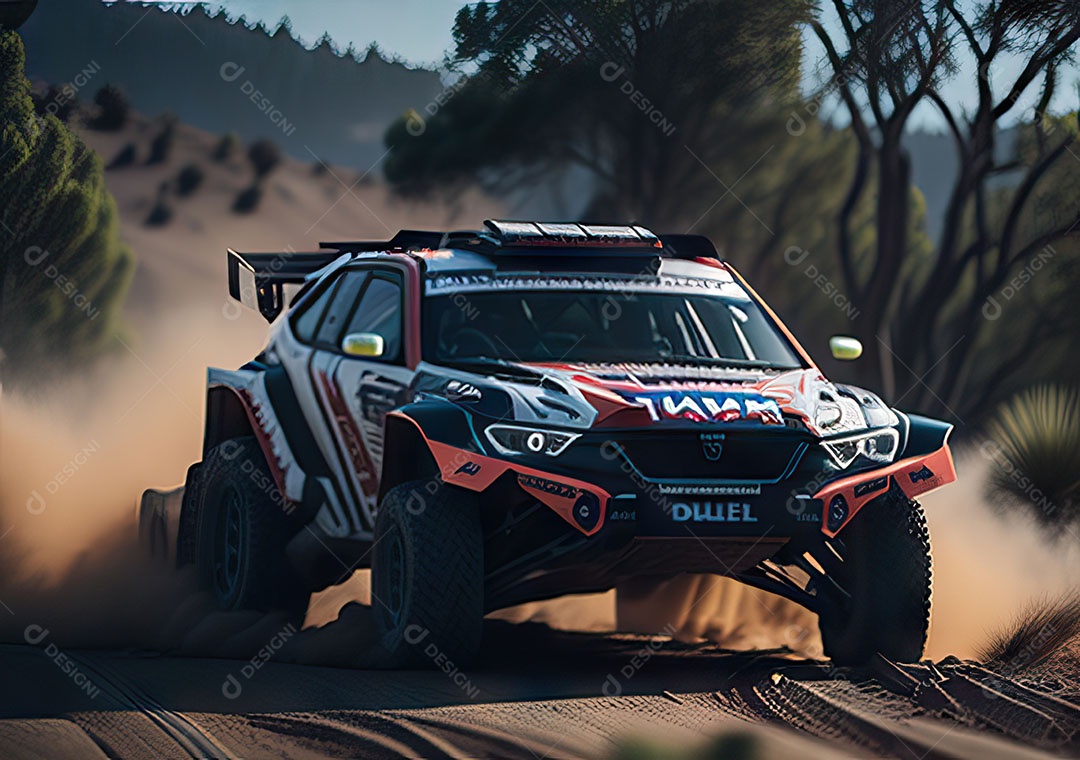 Carro rally ultra realista hiper