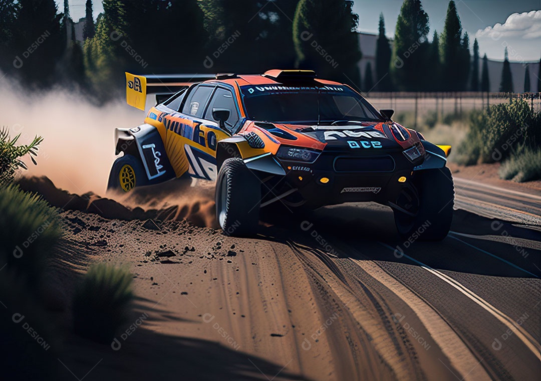 Carro rally ultra realista hiper