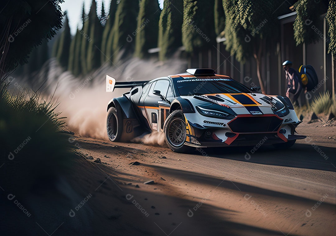Carro rally ultra realista hiper