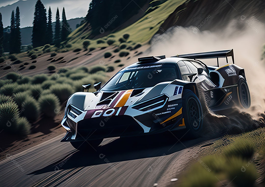 Carro rally ultra realista hiper