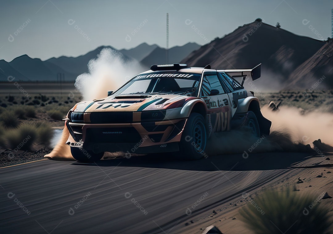 Carro rally ultra realista hiper