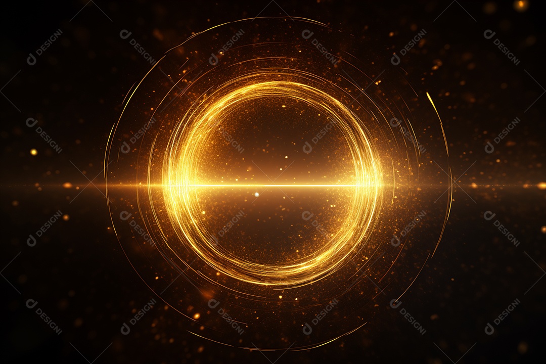 Interface de círculo de néon futurista abstrata