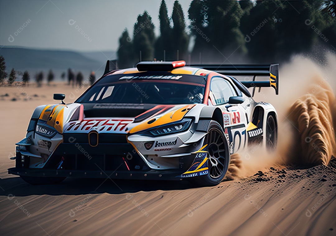 Carro rally ultra realista hiper