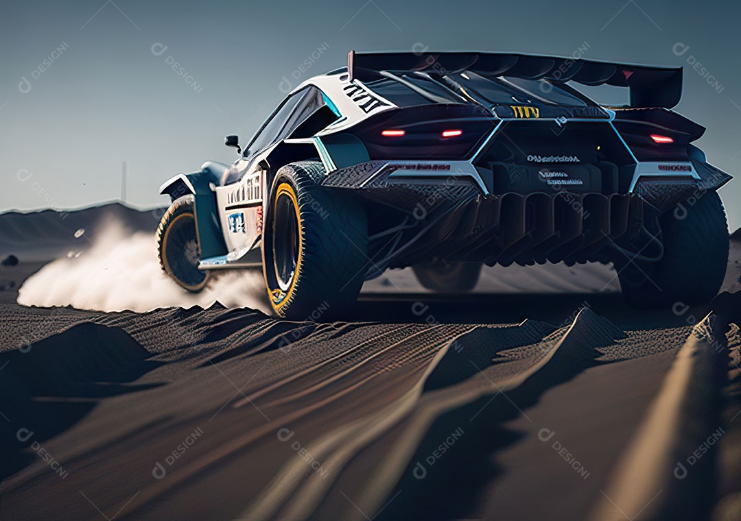 Carro rally ultra realista hiper