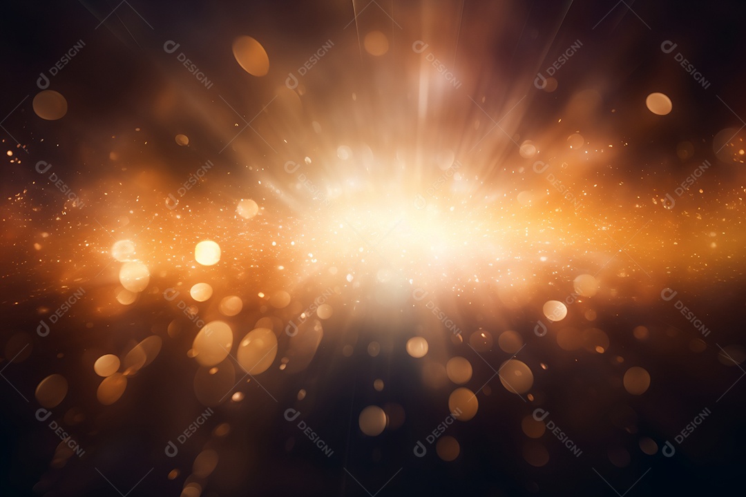 Luz abstrata do reflexo da lente sobre o fundo preto