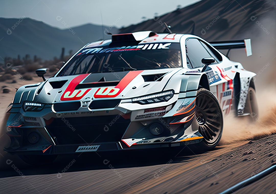 Carro rally ultra realista hiper