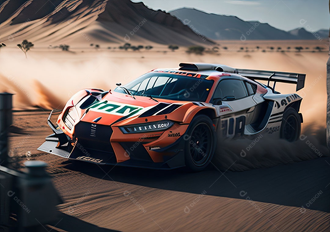 Carro rally ultra realista hiper