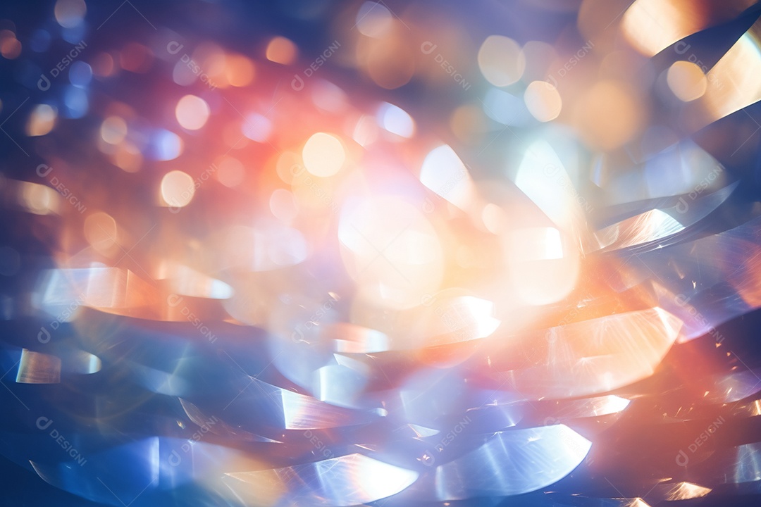 Bokeh de luz de refração turva ou orgânico