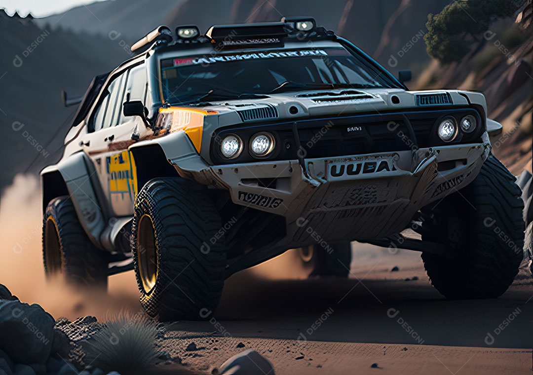 Carro rally ultra realista hiper