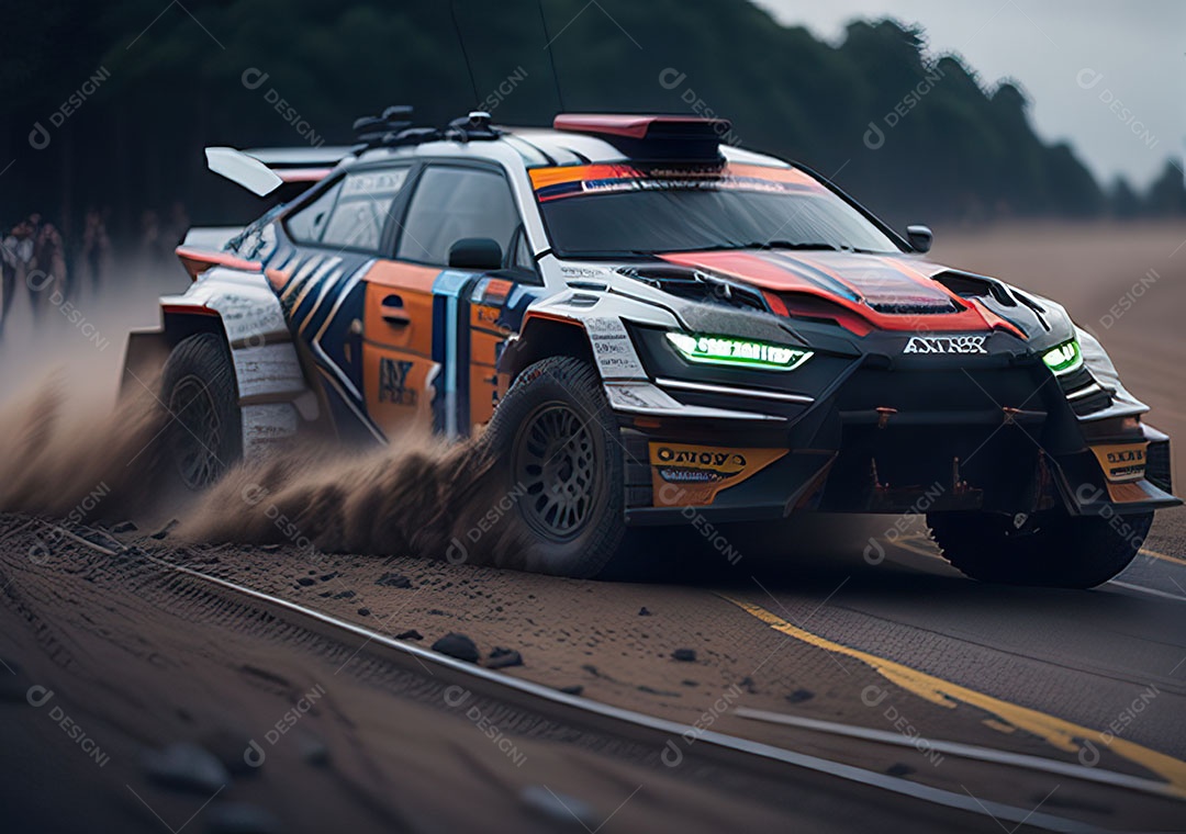 Carro rally ultra realista hiper