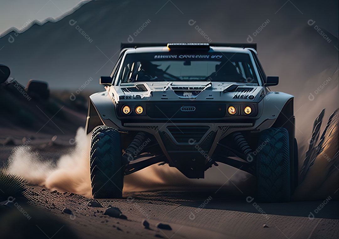 Carro rally ultra realista hiper