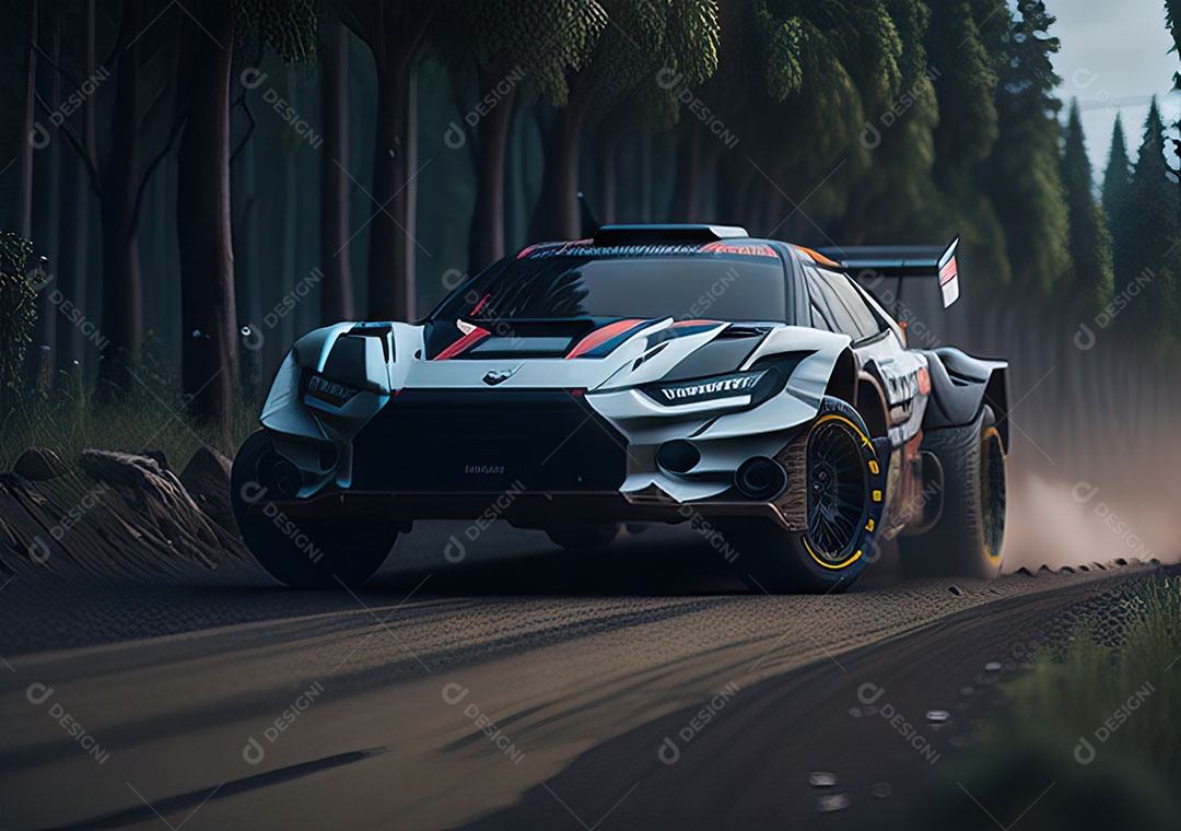Carro rally ultra realista hiper