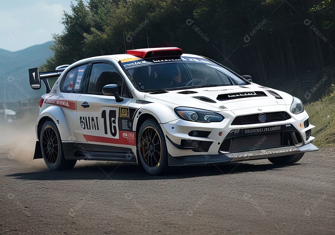 Carro rally ultra realista hiper
