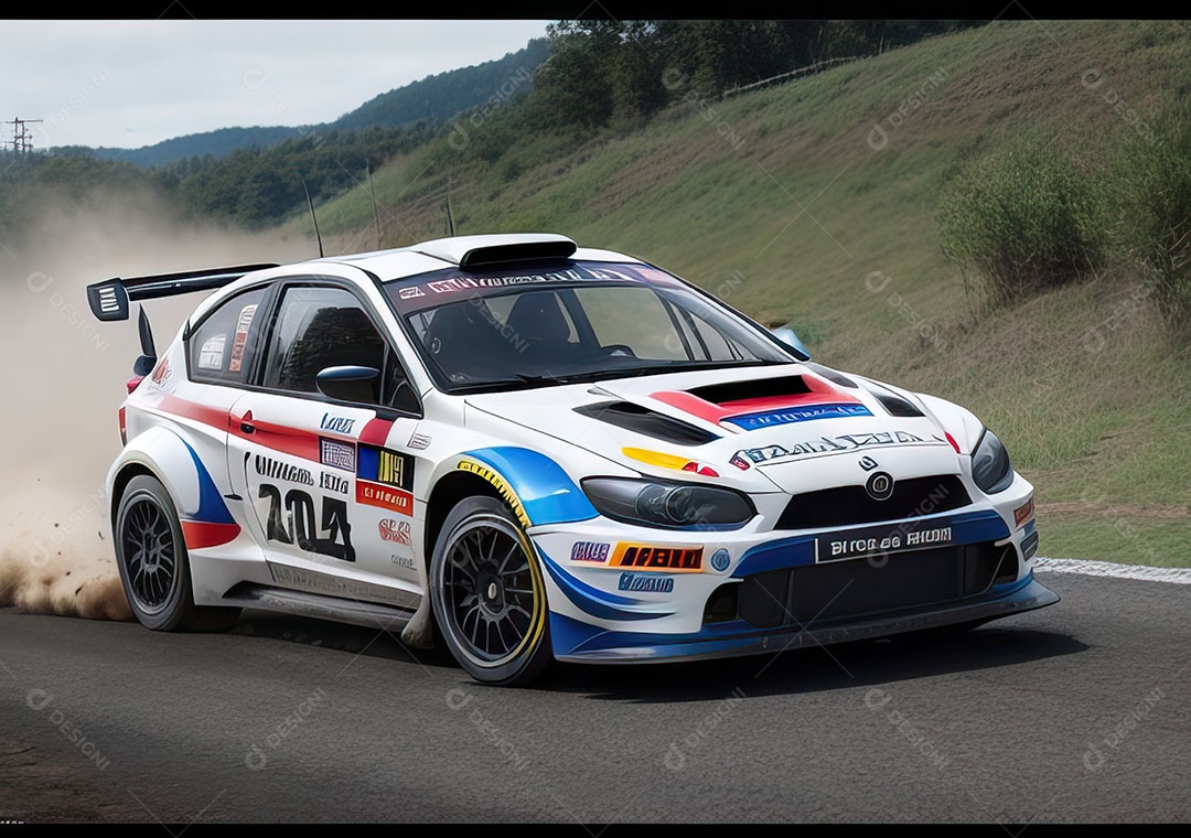Carro rally ultra realista hiper