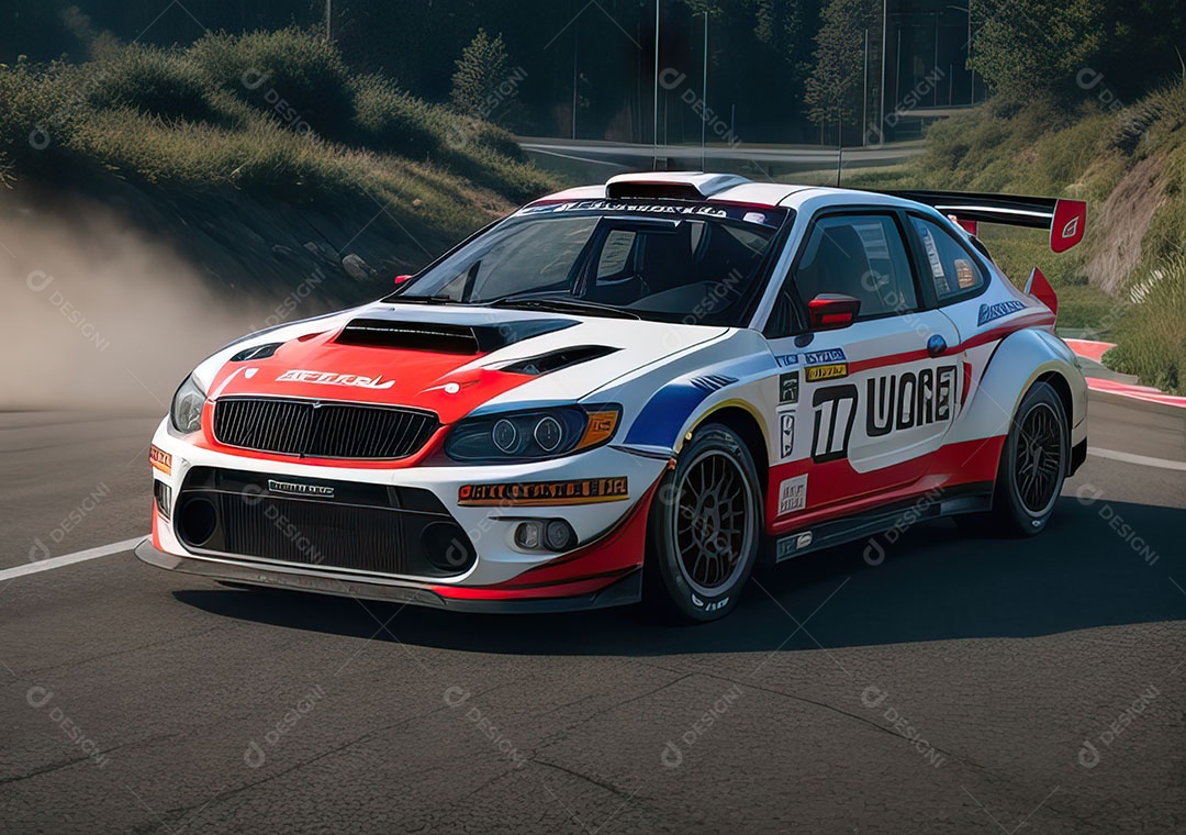 Carro rally ultra realista hiper